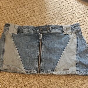 Urban Outfitters Two-Tone Denim Mini Skirt